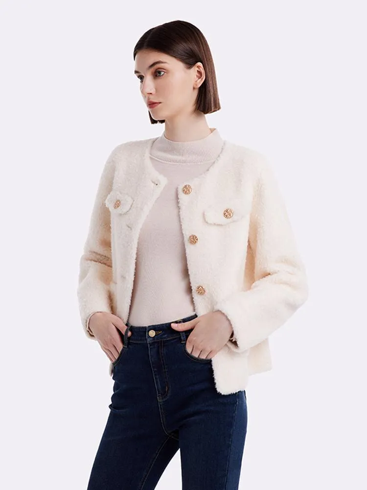 Lamb Wool Crop Coat