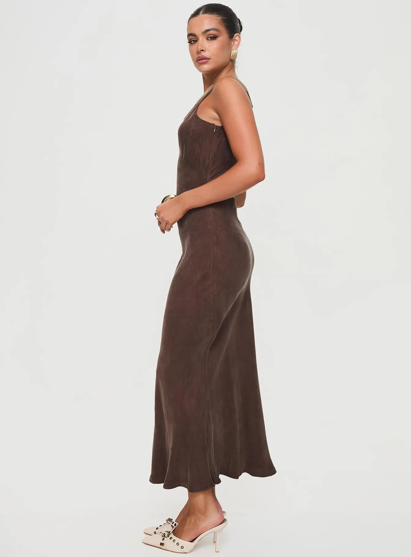 Laurette Maxi Dress Brown Petite