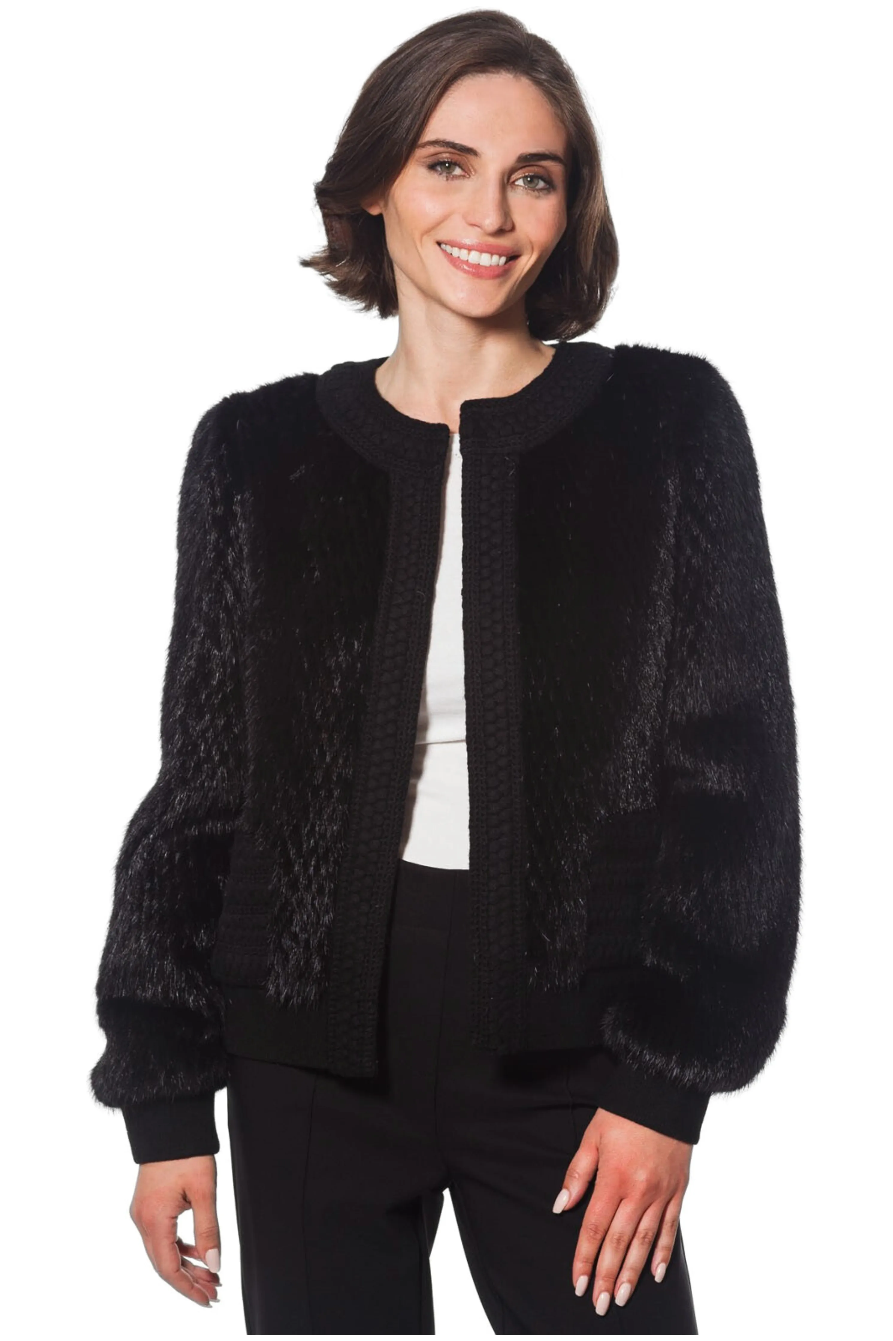 Linda Richards Genuine Danish Mink Jacket MK-306 | Black