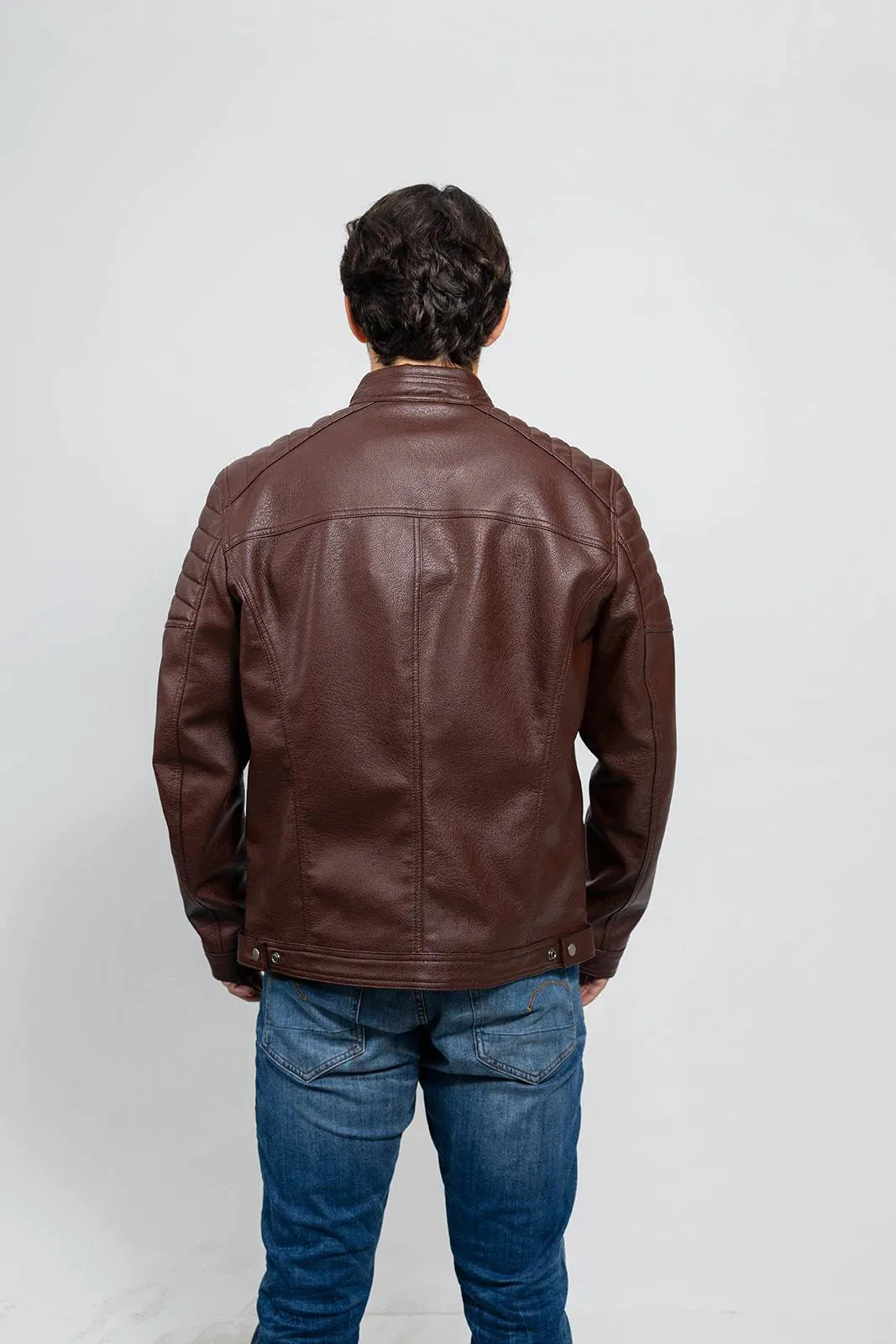 Logan Mens Vegan Faux Leather Jacket