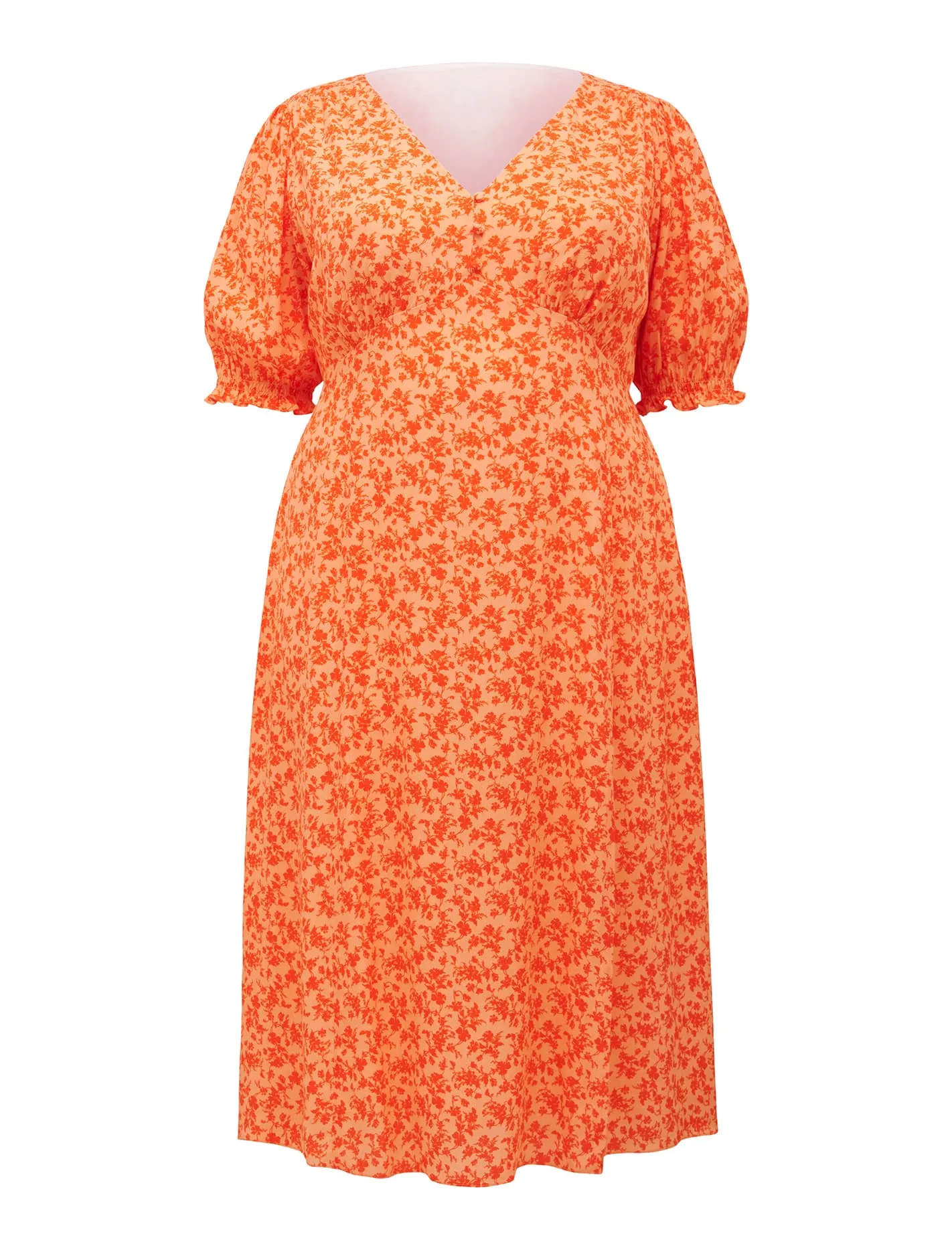 Lottie Curve Printed Midi Dress