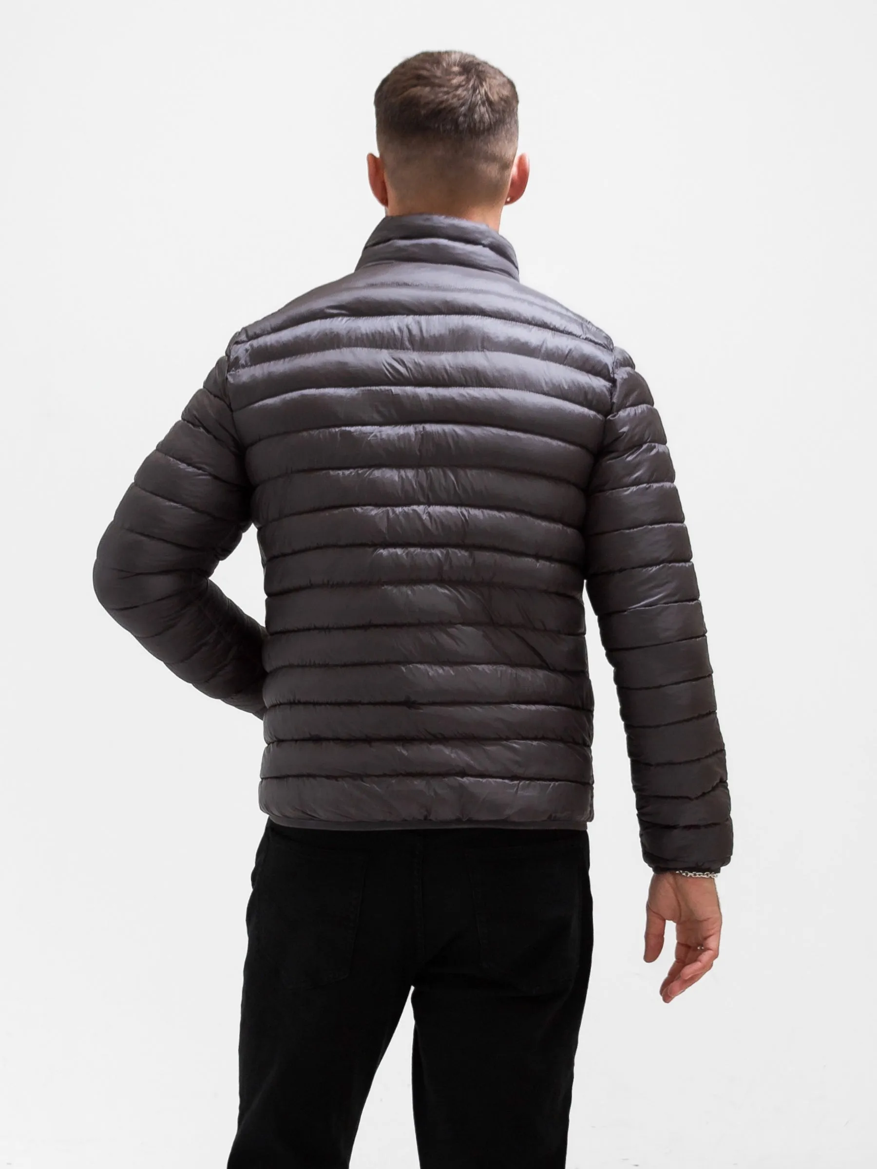 Lucas Lightweight Puffer Jacket - Charcoal