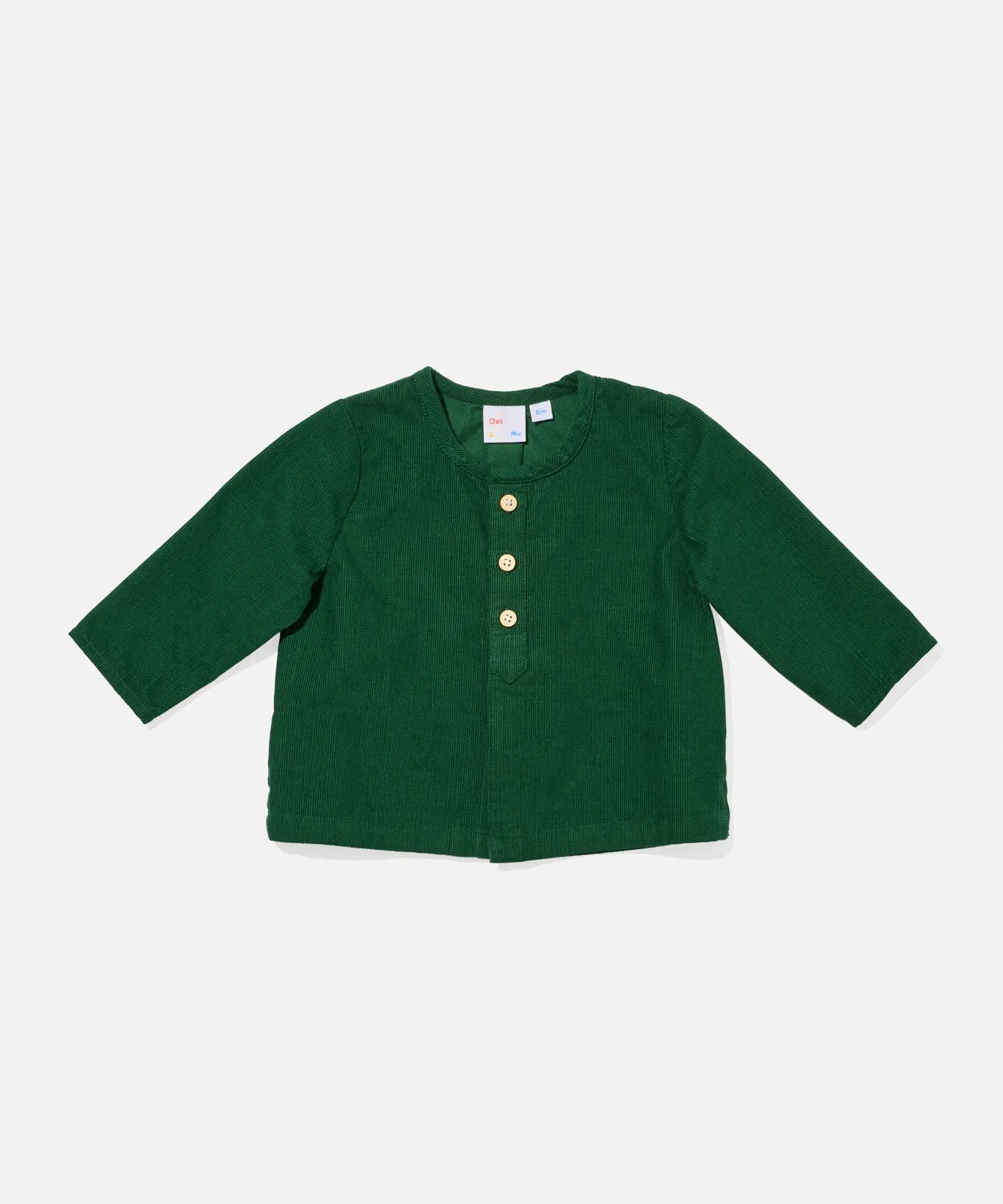 Lupo Baby Shirt, Forest Corduroy