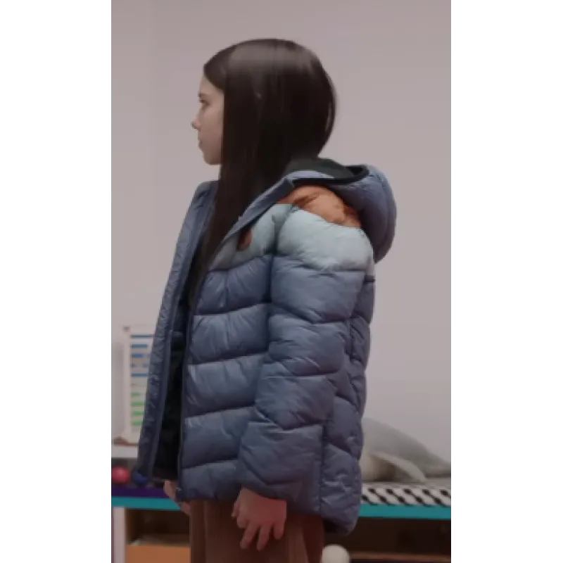 M3GAN Violet McGraw Blue Puffer Hooded Jacket