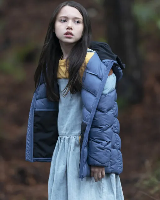 M3GAN Violet McGraw Blue Puffer Hooded Jacket