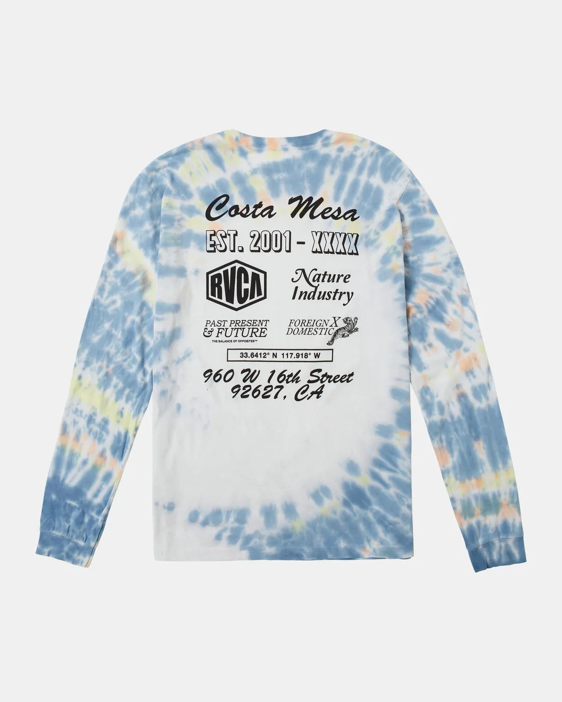 Mashed Tie-Dyed Long Sleeve Tee - White Tie Dye