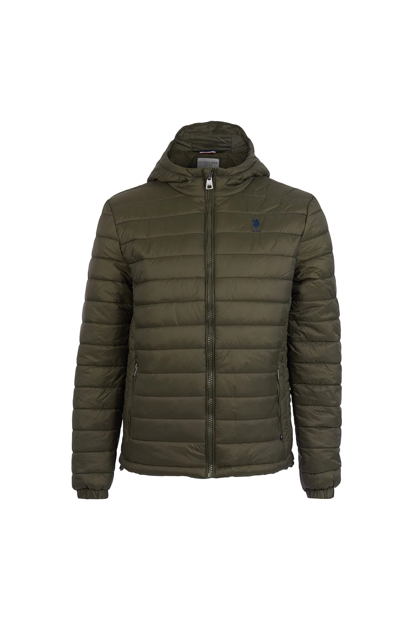 Mens Lightweight Puffer Jacket in Army Green