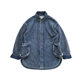 Men's Washed Sashiko Shirt Jacket