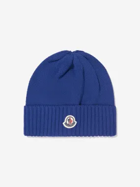 Moncler Enfant Boys Beanie Hat in Blue