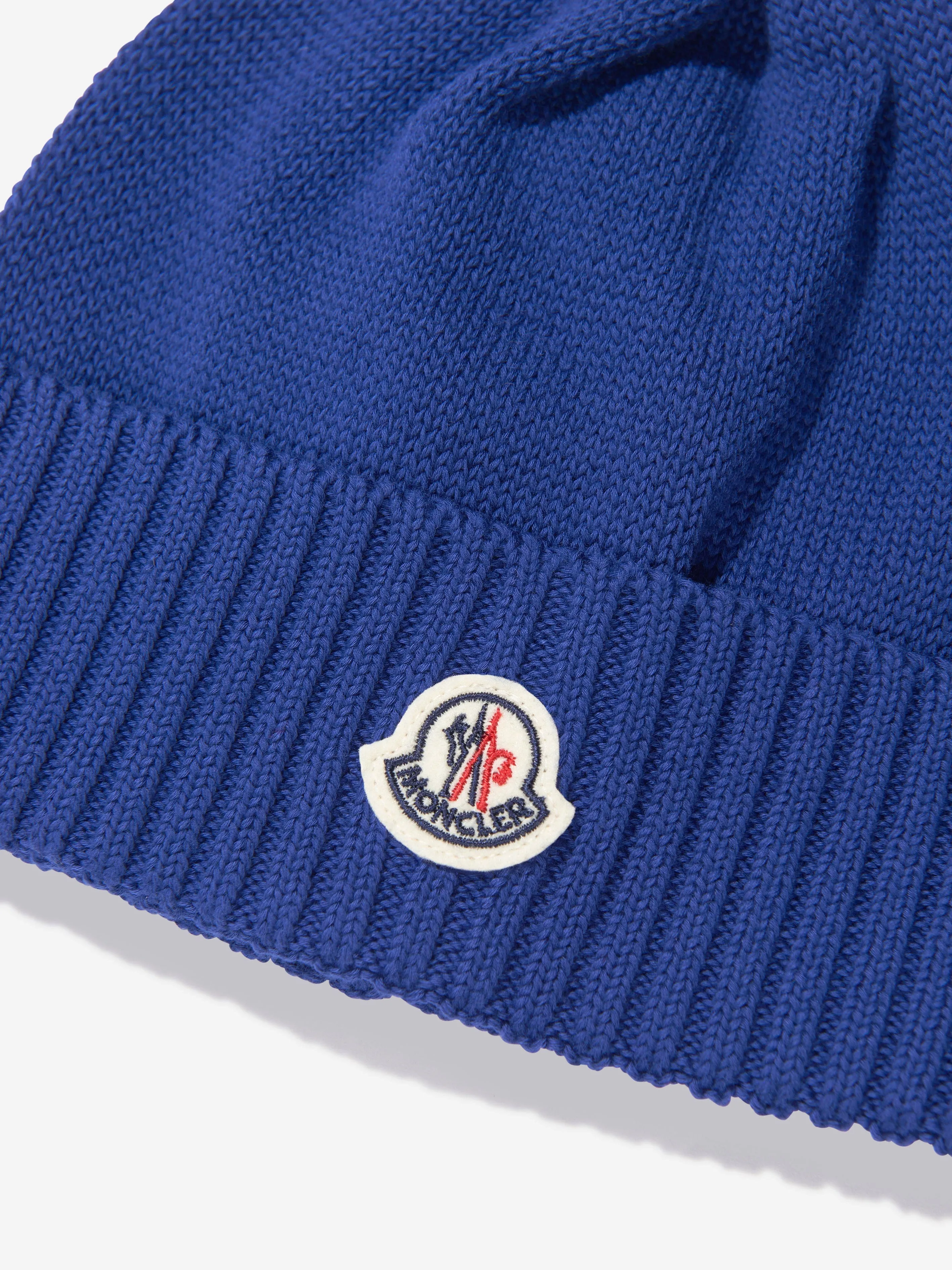 Moncler Enfant Boys Beanie Hat in Blue