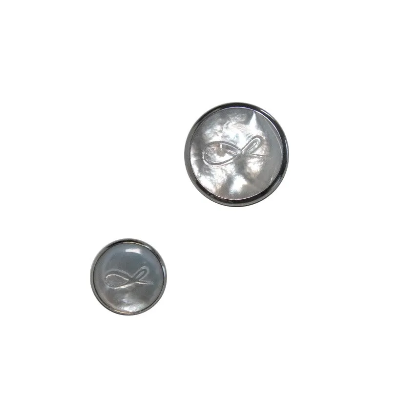 Mother Of Pearl With Silver Tone Buttons For Sports Jacket