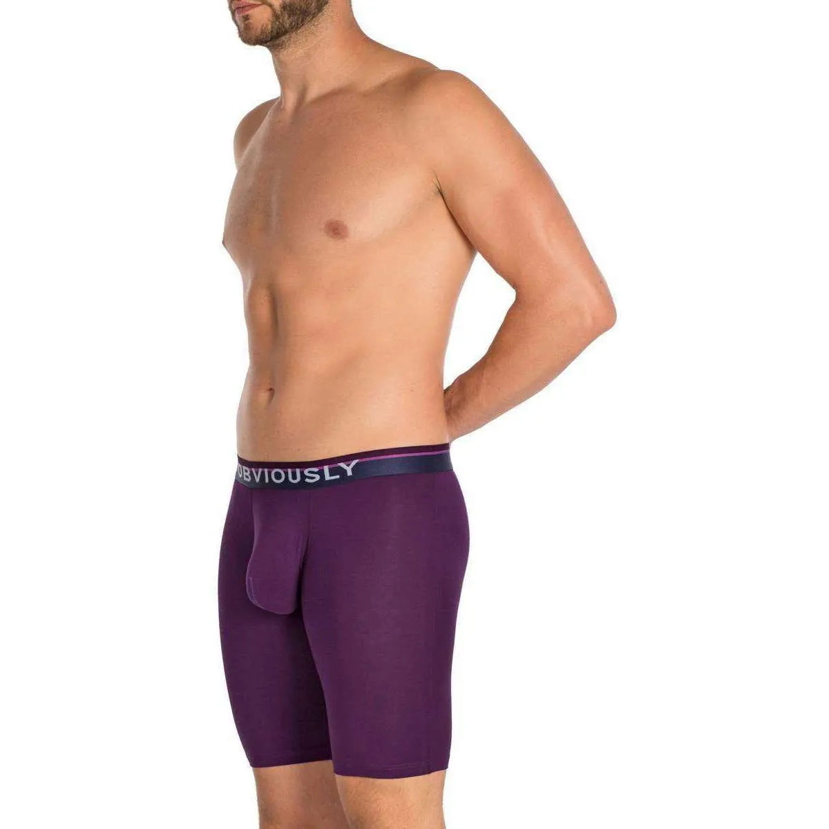 Obviously PrimeMan AnatoMAX Boxer Brief 9inch Leg - Purple