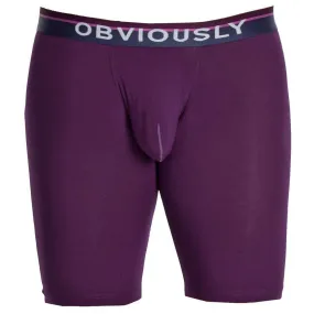 Obviously PrimeMan AnatoMAX Boxer Brief 9inch Leg - Purple