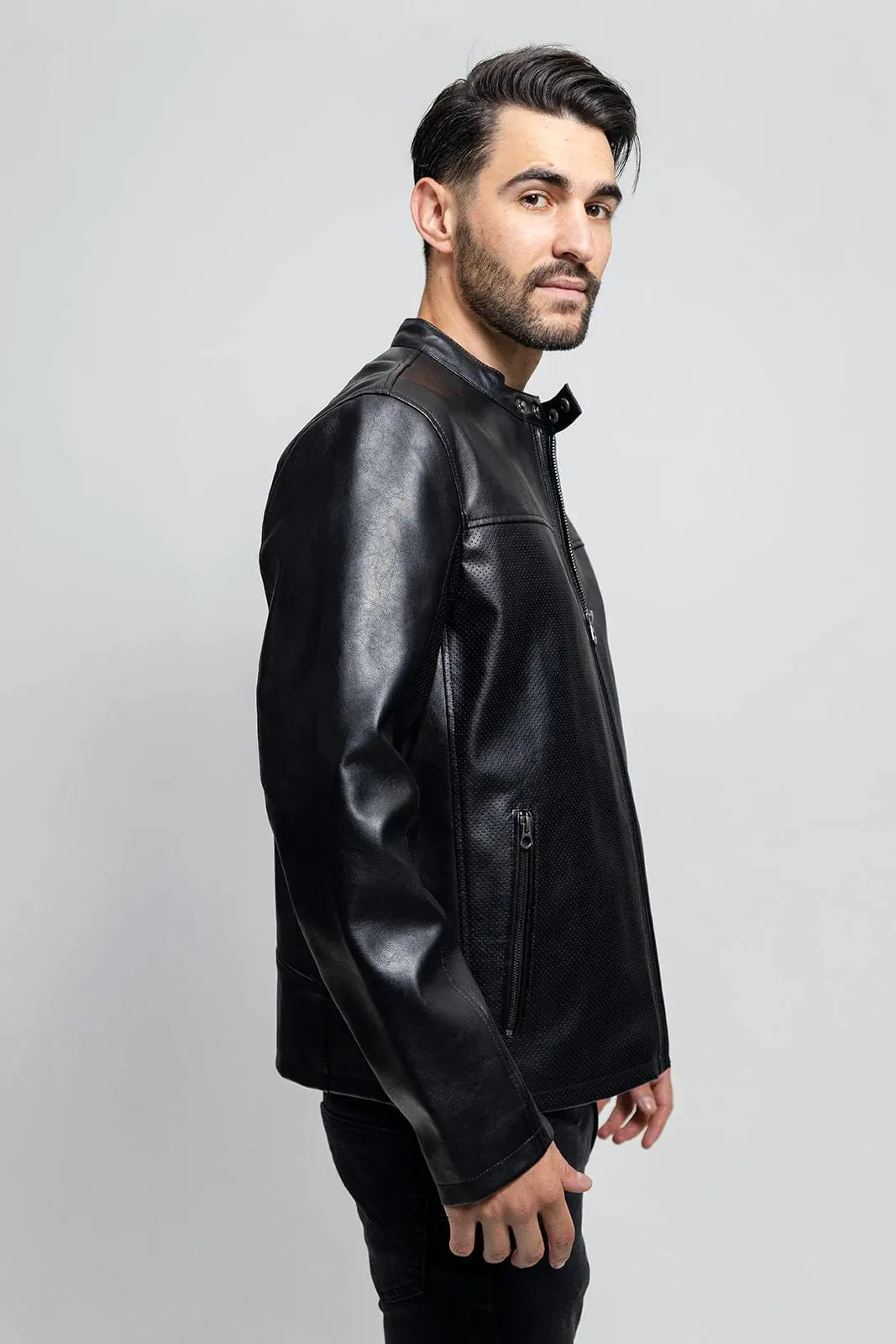 Oliver Mens Vegan Faux Leather Jacket