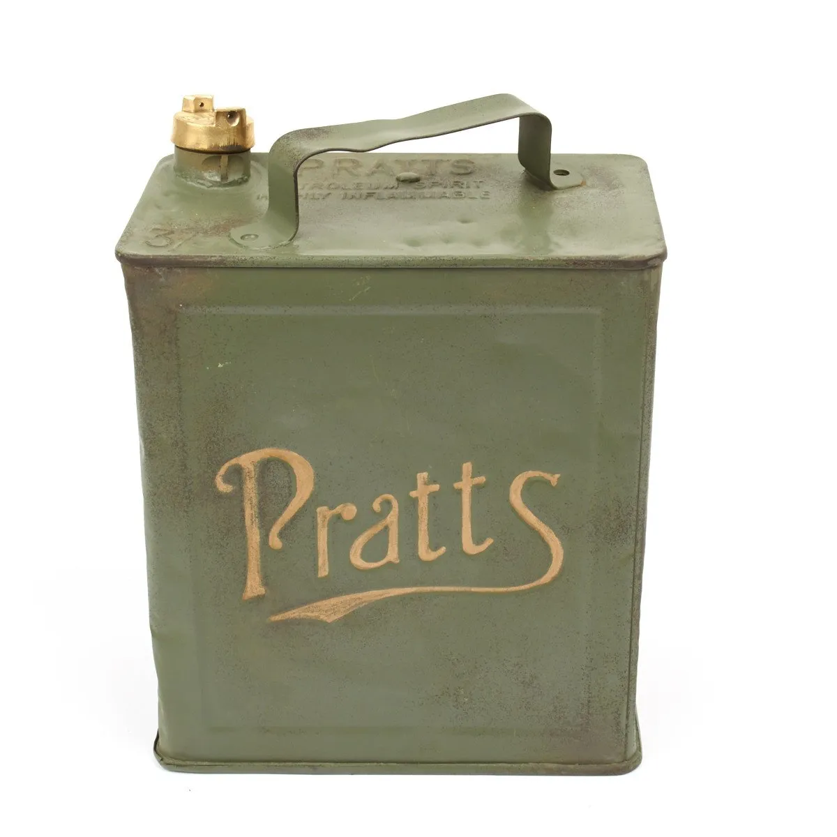 Original British Pre-WWII 1930 Dated Vickers Machine Gun Water Can by Pratt - Petrol 2 Gallons