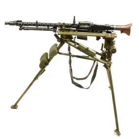 Original German WWII MG 34 Display Machine Gun with WW2 Lafette Mount - Both Dated 1943