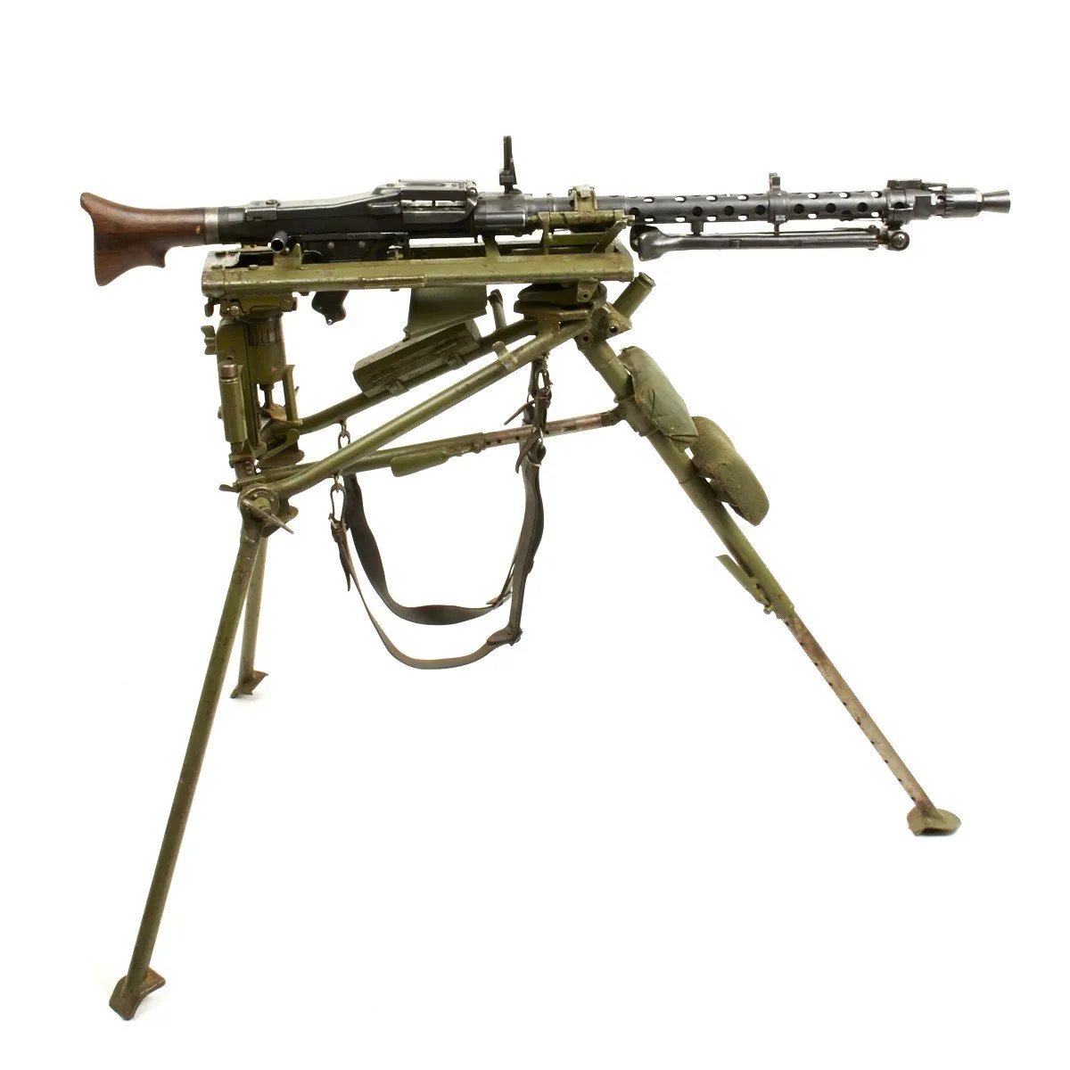 Original German WWII MG 34 Display Machine Gun with WW2 Lafette Mount - Both Dated 1943