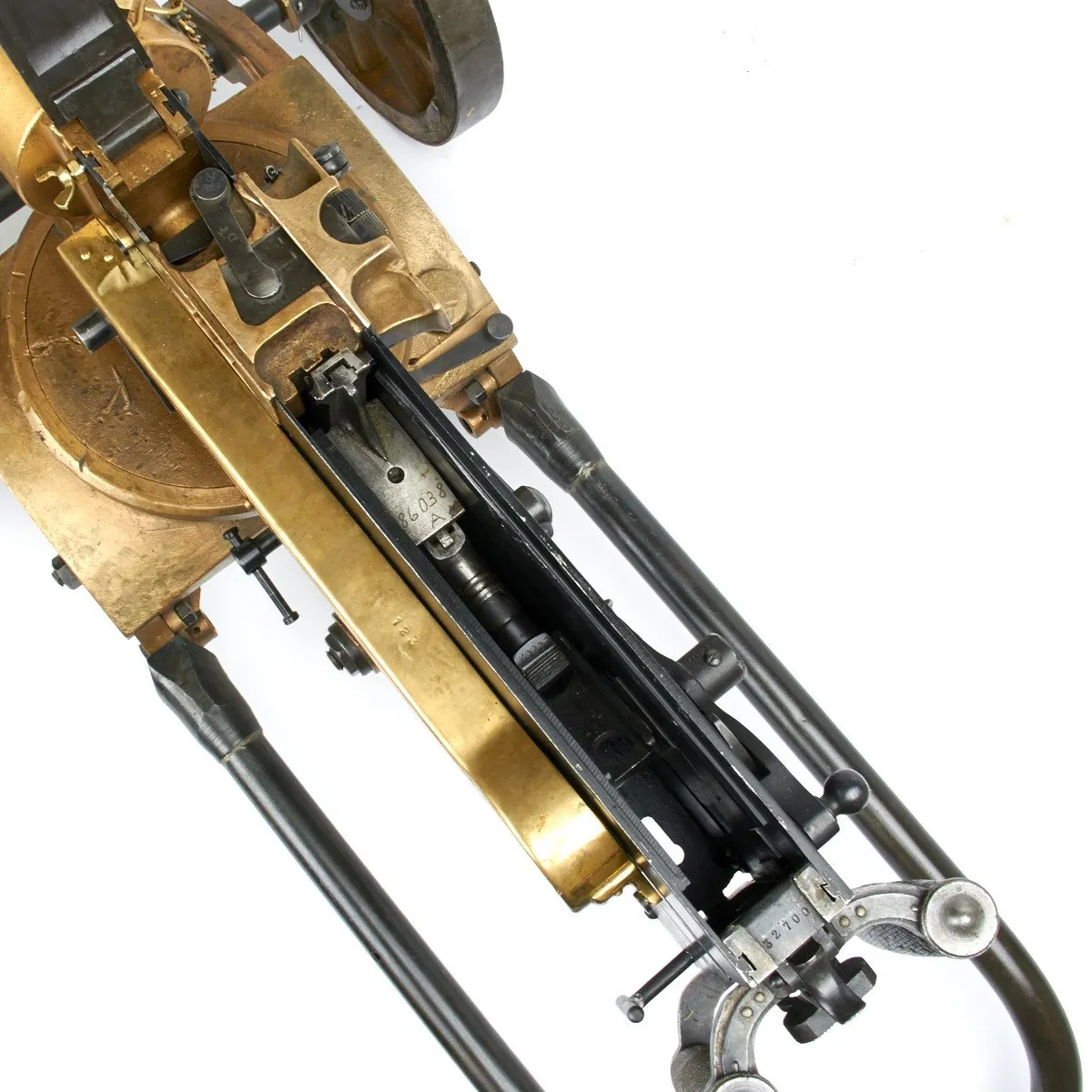 Original Imperial Russian M1910 Brass Maxim Display machinegun with Original Brass Sokolov Mount