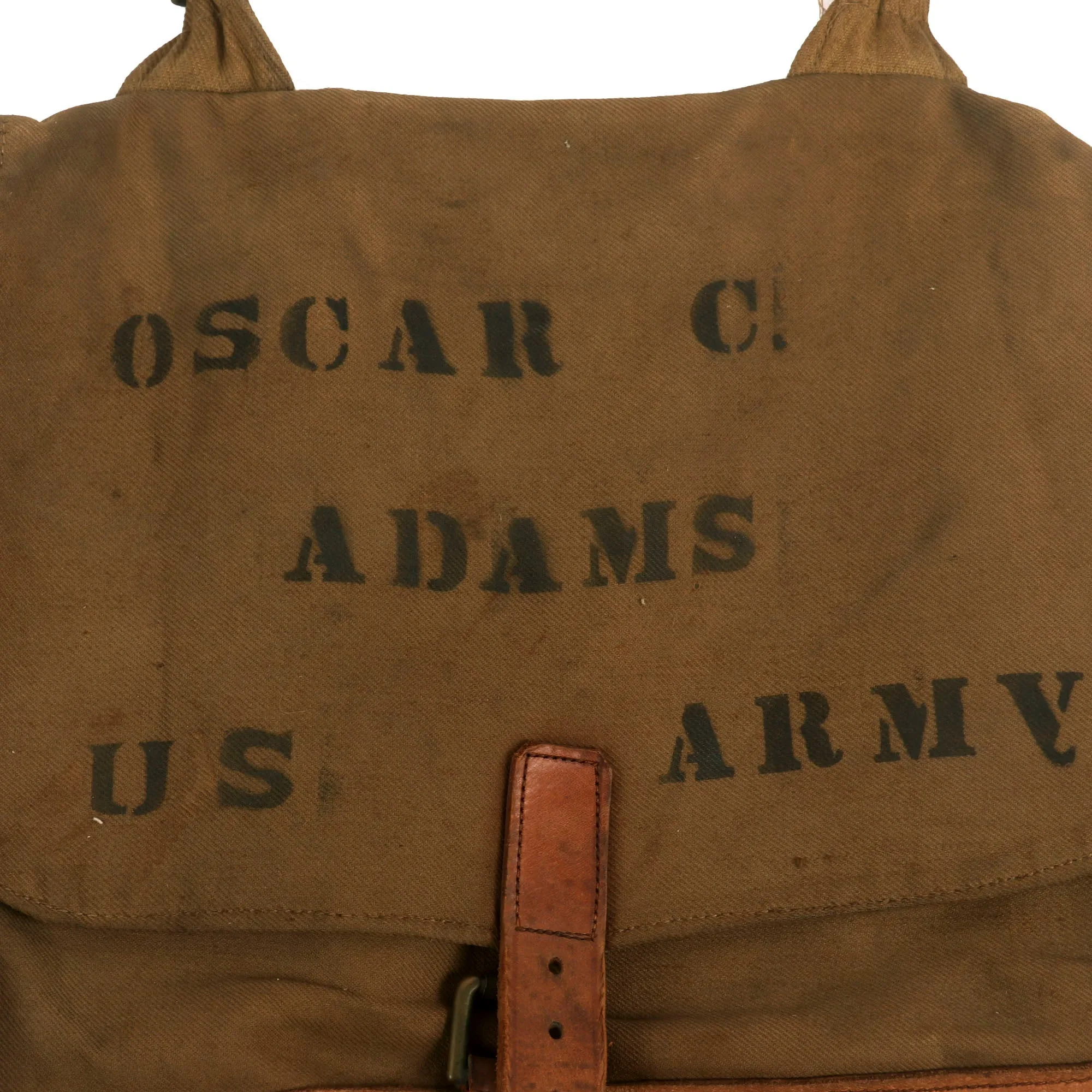 Original U.S. WWI Named Railway Engineer Uniform & Named British-Made Musette Bag with RARE Collar Disc - 14th Grand Division Transportation Corps