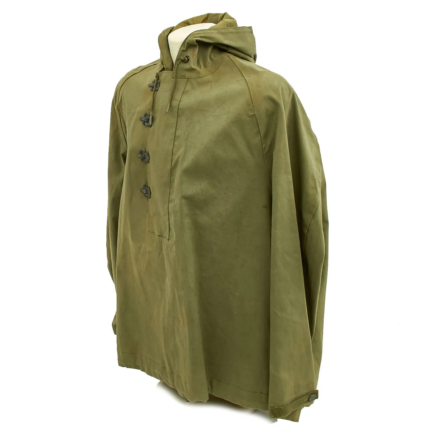 Original U.S. WWII Navy Rain Deck Jacket with Front Snap Hooks - Size Large