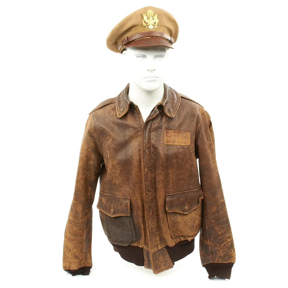 Original U.S. WWII USAAF China Burma India Theater A-2 Flight Jacket CBI Grouping