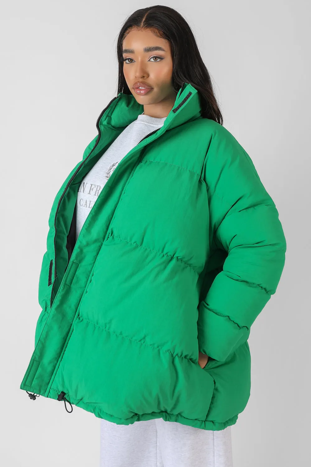 Padded Trapeze Puffer Green