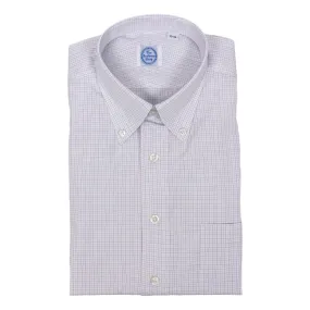 Pink and Blue Pencil Tattersall Button Down Dress Shirt