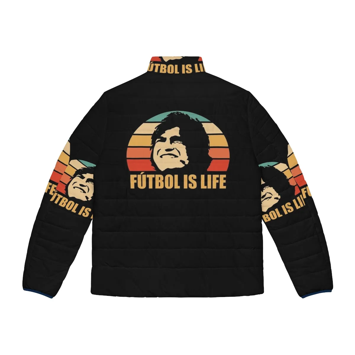 "Futbol Is Life" Puffer Jacket - Inspired by Ted Lasso & AFC Richmond