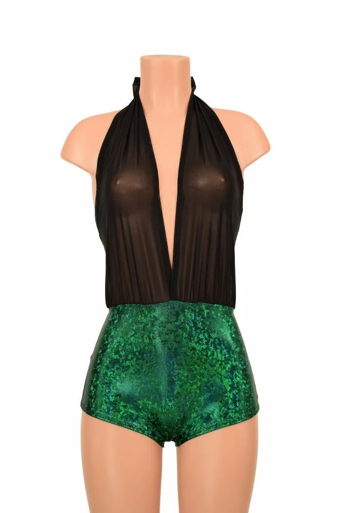 "Josie" Romper in Green Kaleidoscope