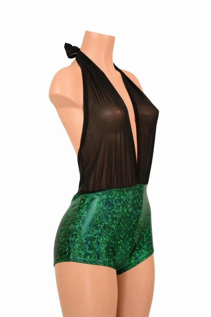 "Josie" Romper in Green Kaleidoscope