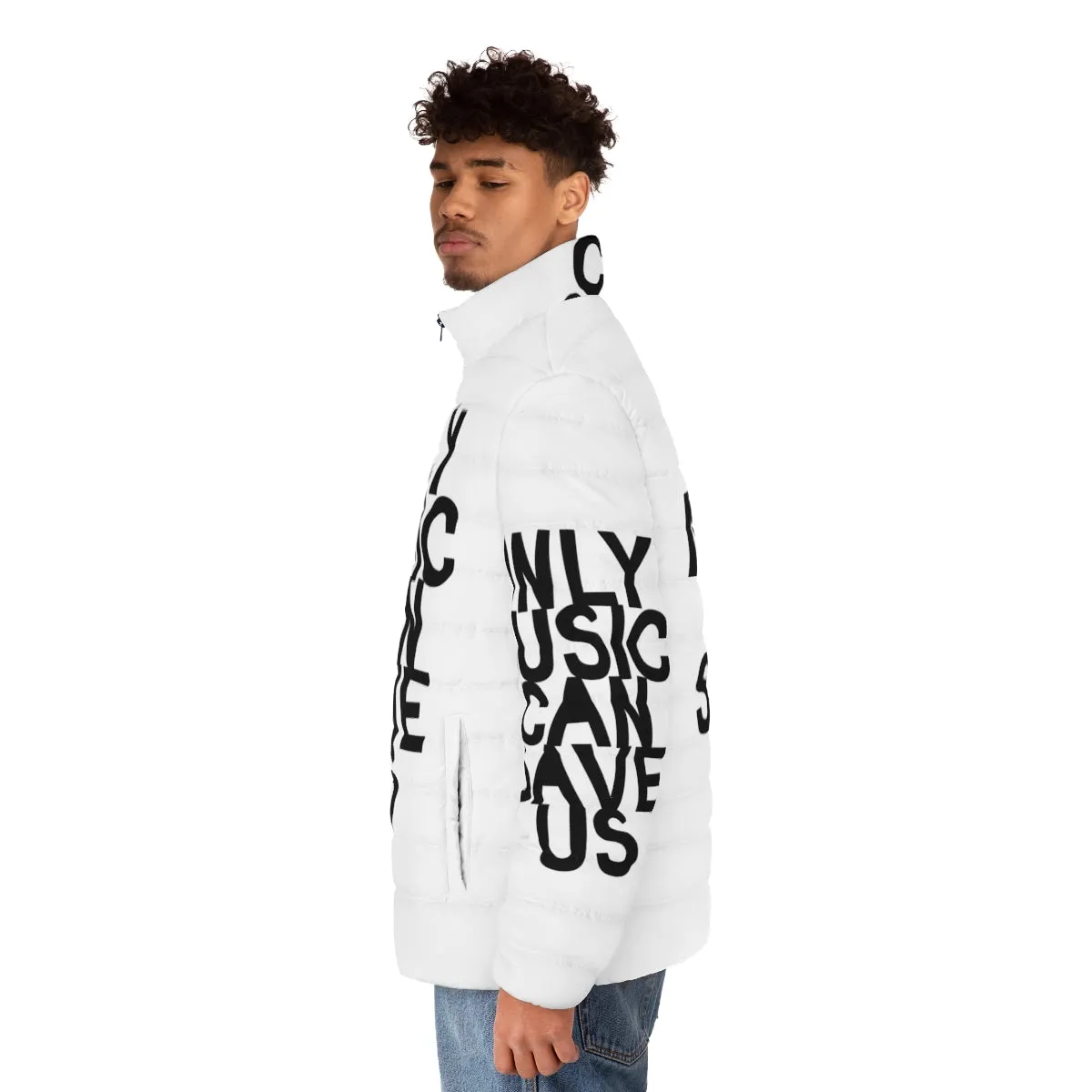 "Only Music Can Save Us" Puffer Jacket for Music Lovers