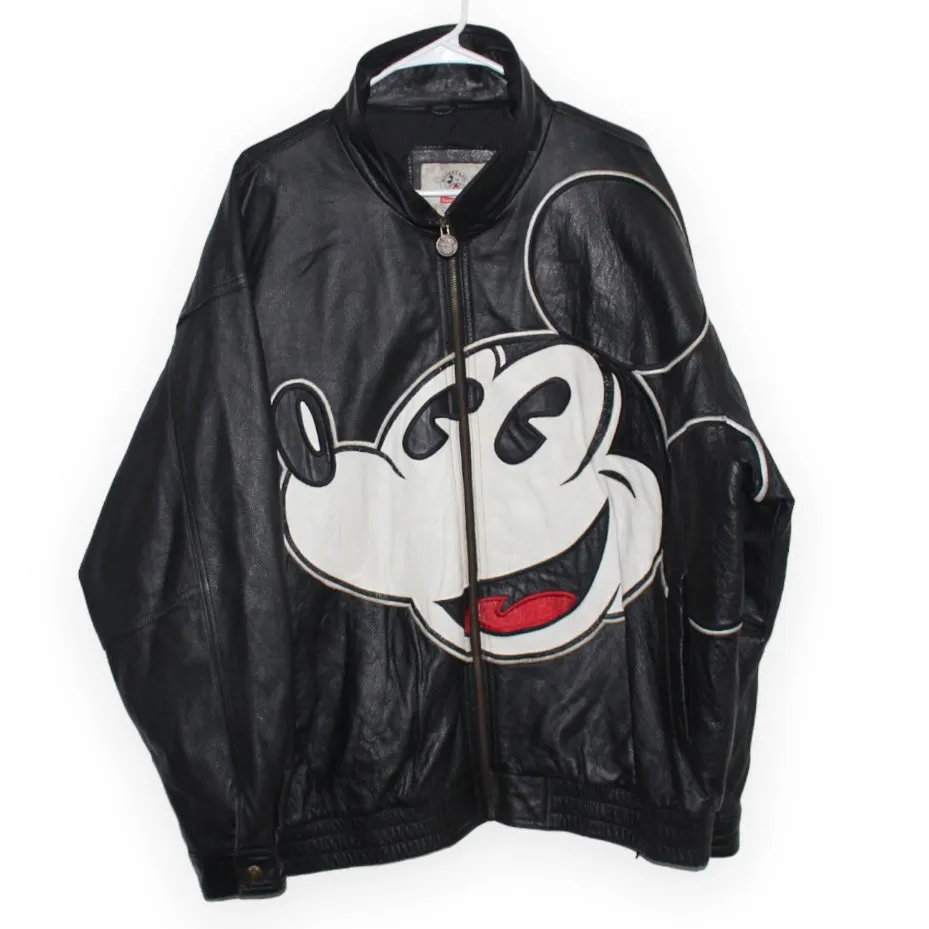 Rare Mickey Mouse Starter Collaboration Disney Leather Jacket (XL)