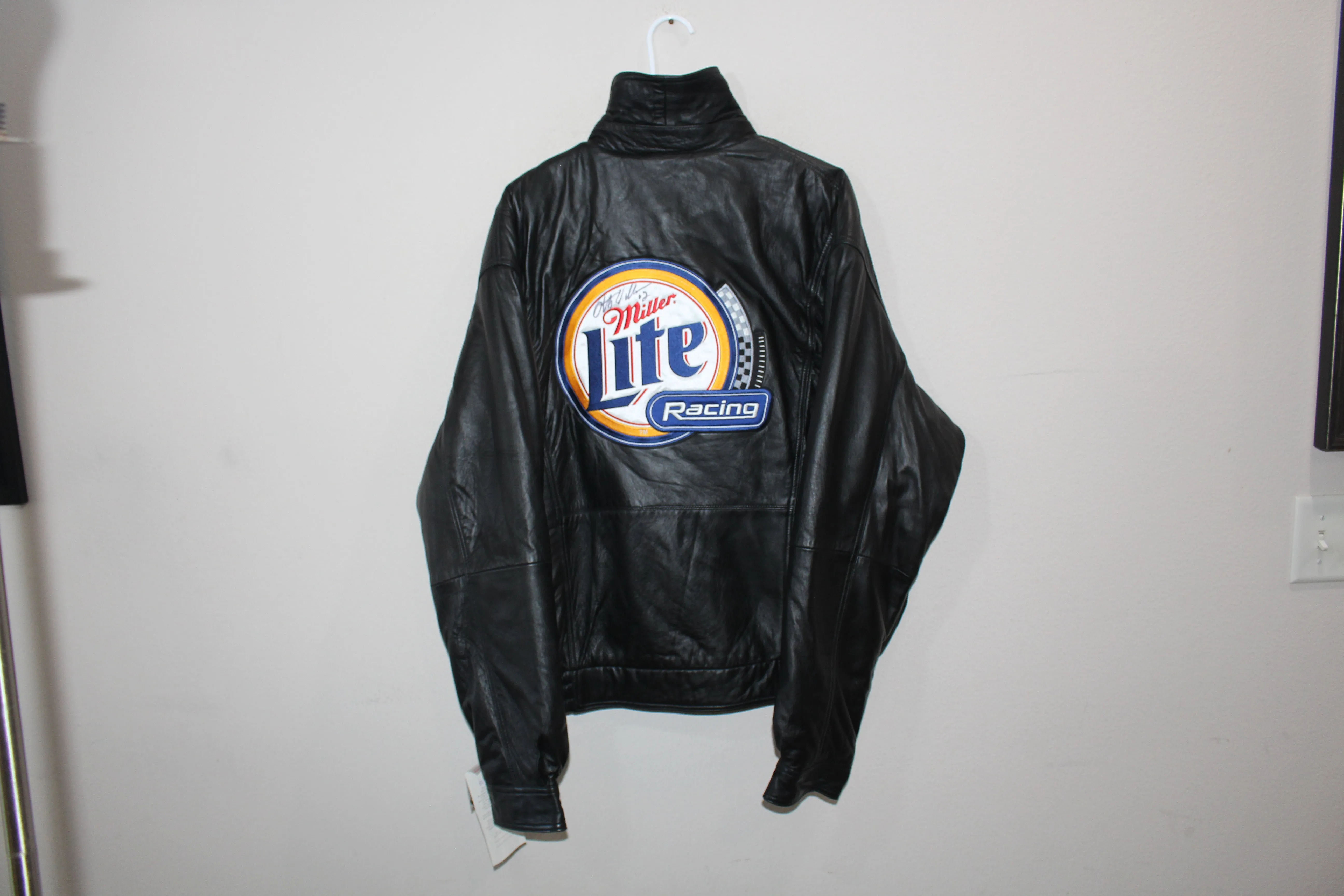 Rare Miller Lite Racing NASCAR Rusty Wallace #2 Leather Jacket (XL)