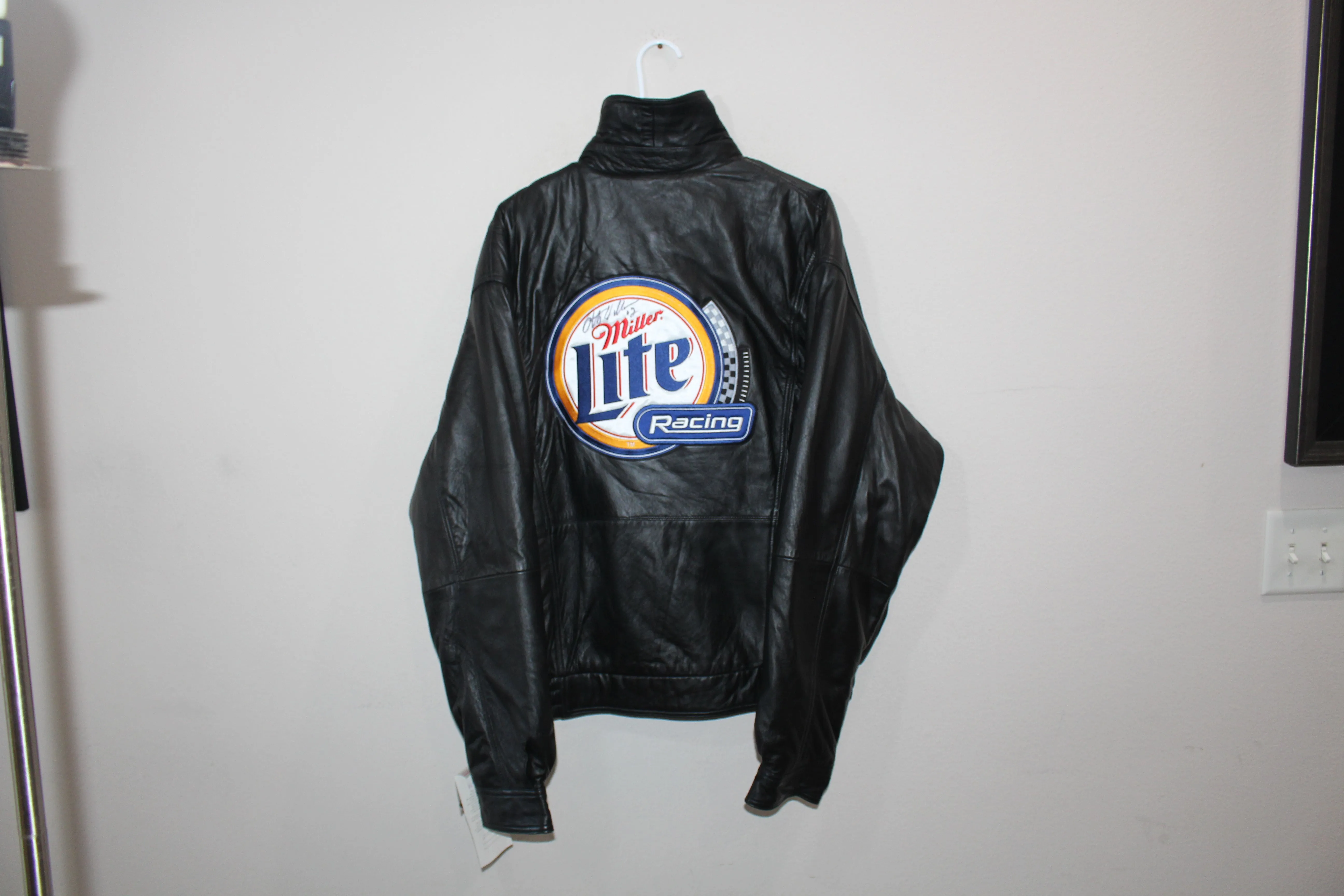 Rare Miller Lite Racing NASCAR Rusty Wallace #2 Leather Jacket (XL)