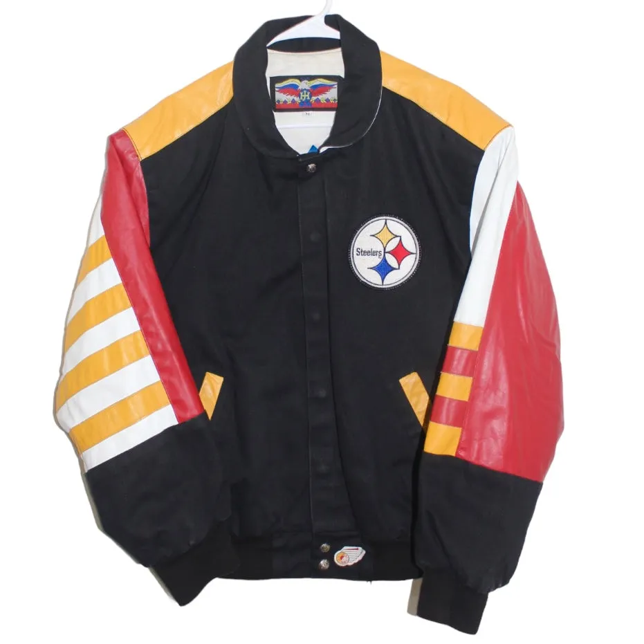 Rare Pittsburgh Steelers Jeff Hamilton Leather Jacket (M)