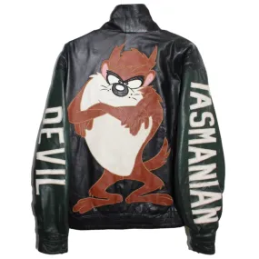 Rare Tasmanian Devil Looney Tunes Leather Jacket (S)