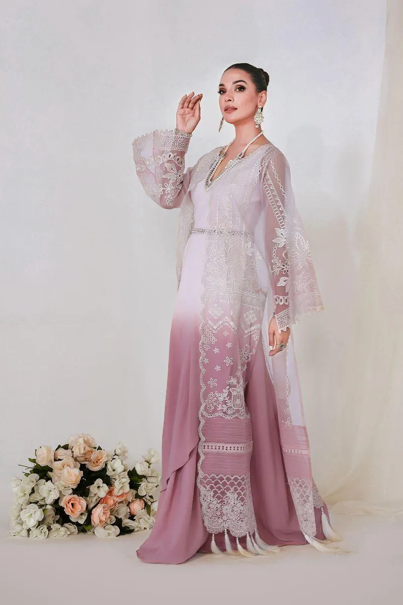 Reema Ahsan - GINA - Organza  - Pearl rose  - 2 Piece