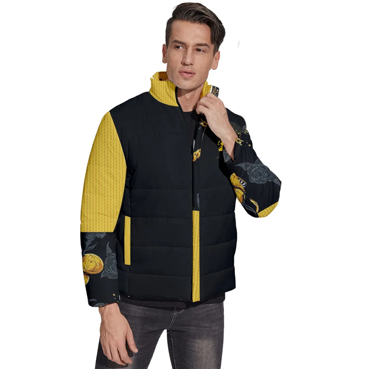 Saignaw Born & Raised Trojans Men's Puffer Bubble Jacket Coat