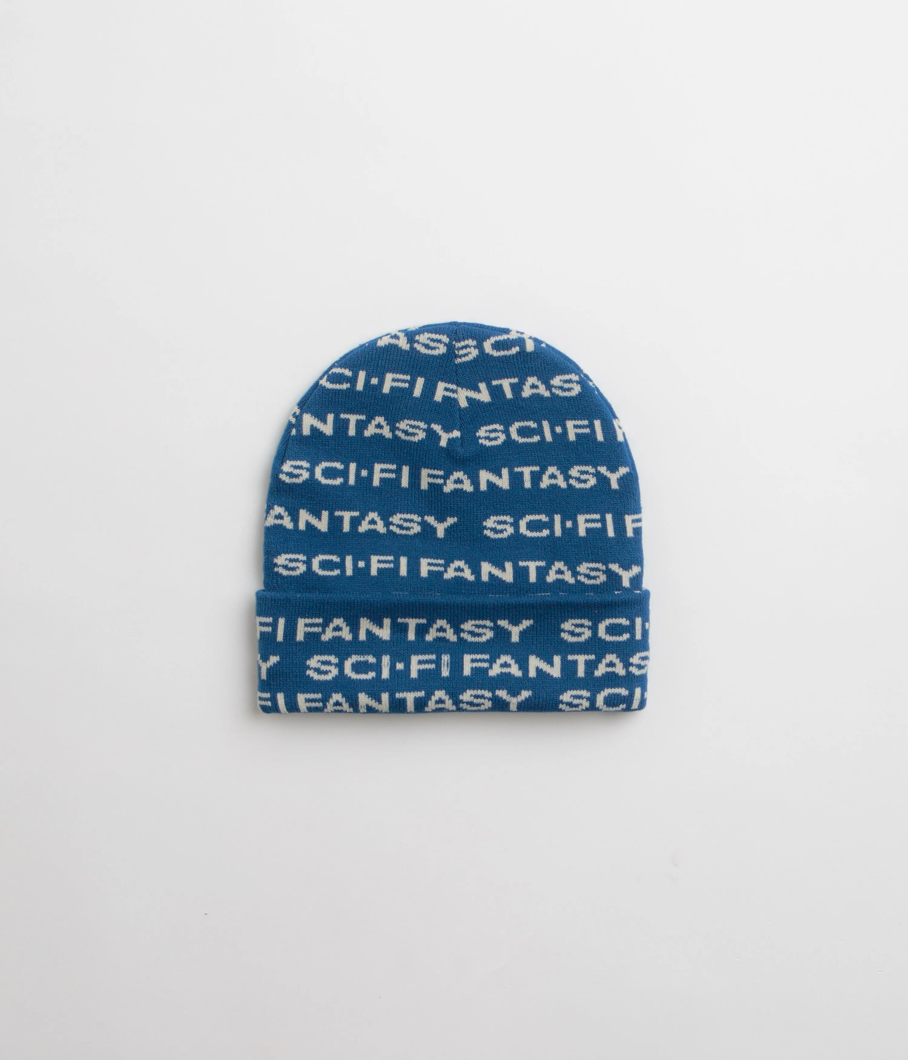 Sci-Fi Fantasy Repeat Logo Beanie - Blue