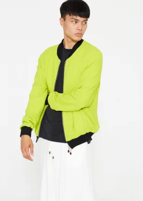 Silk/Crepe Bomber Jacket