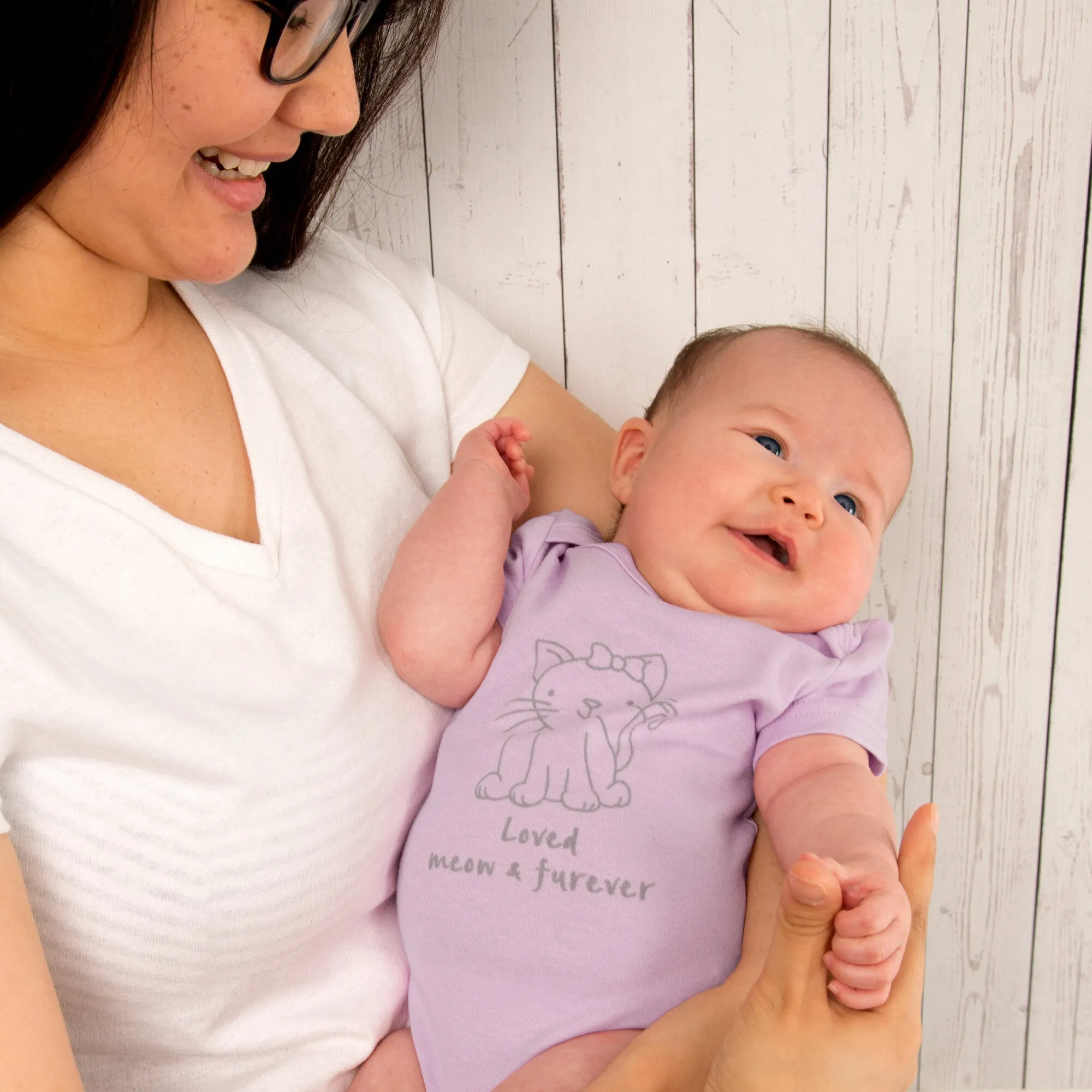 Soft Lavender Kitty Onesie