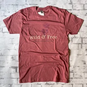 Southern Charm "Wild and Free" Short Sleeve T-shirt - Mauve