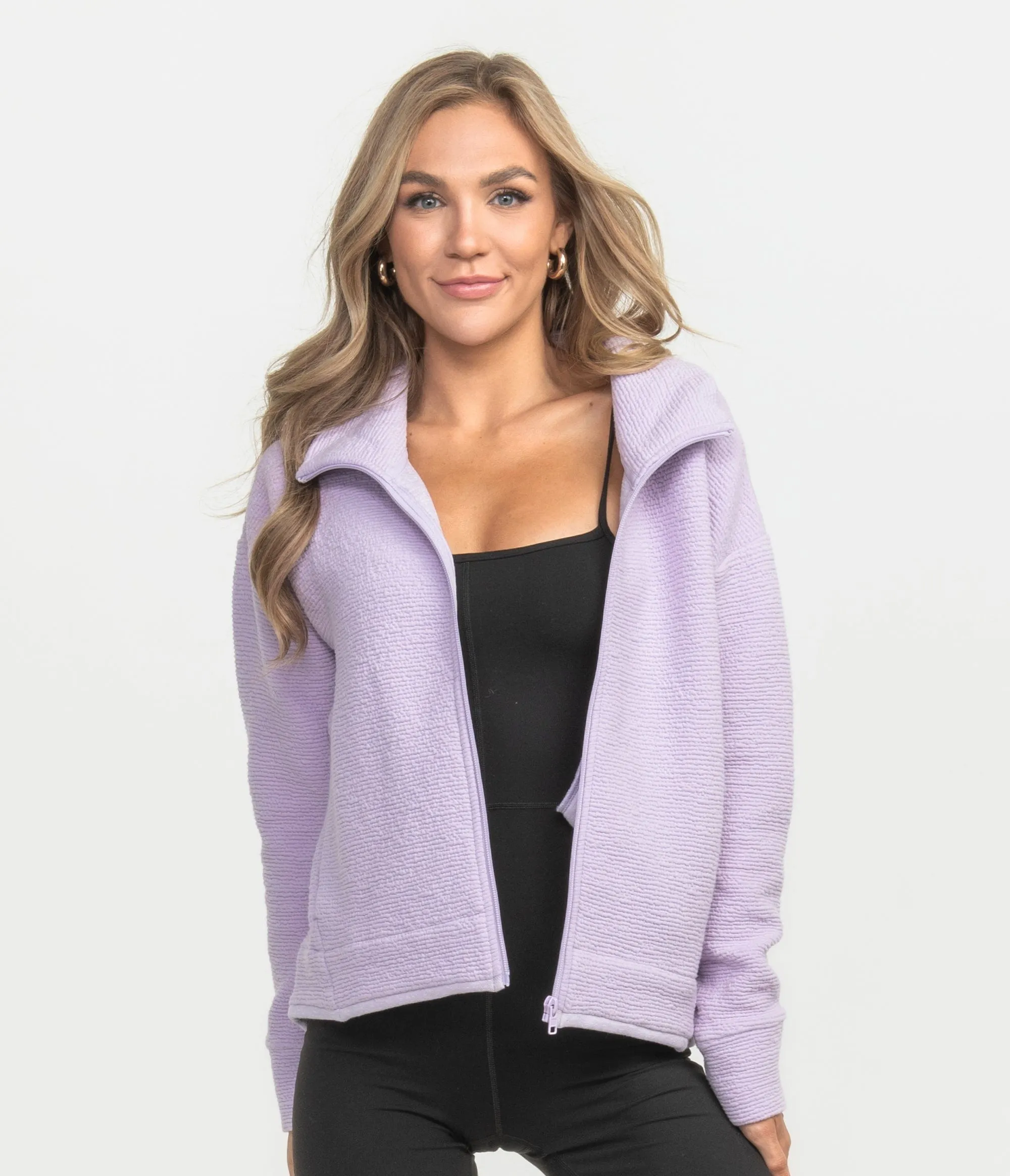 Textured Performance Jacket - Pastel Lilac