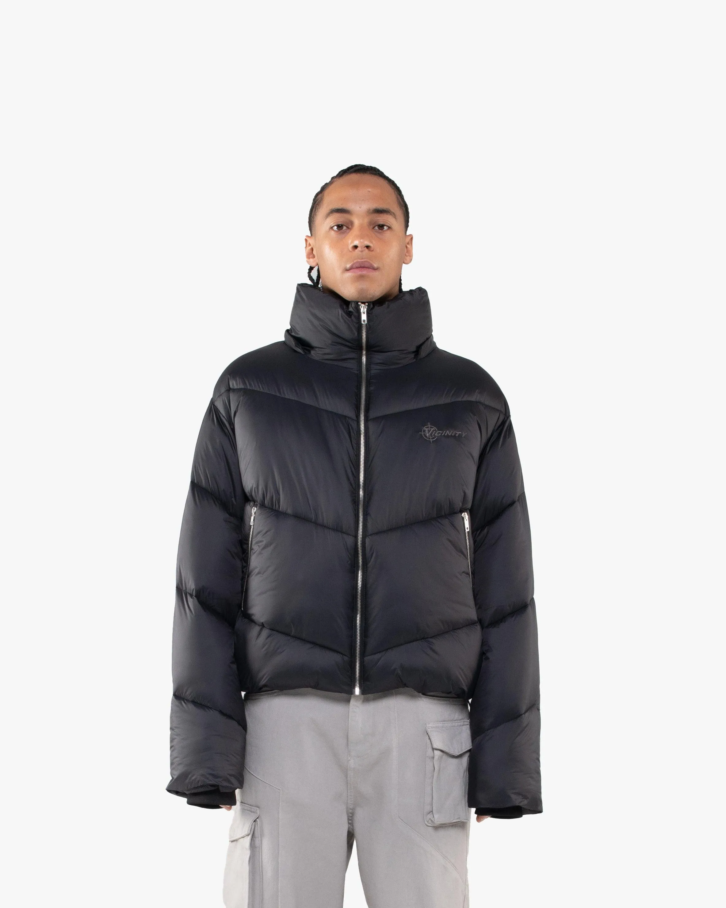 V-PUFFER JACKET BLACK