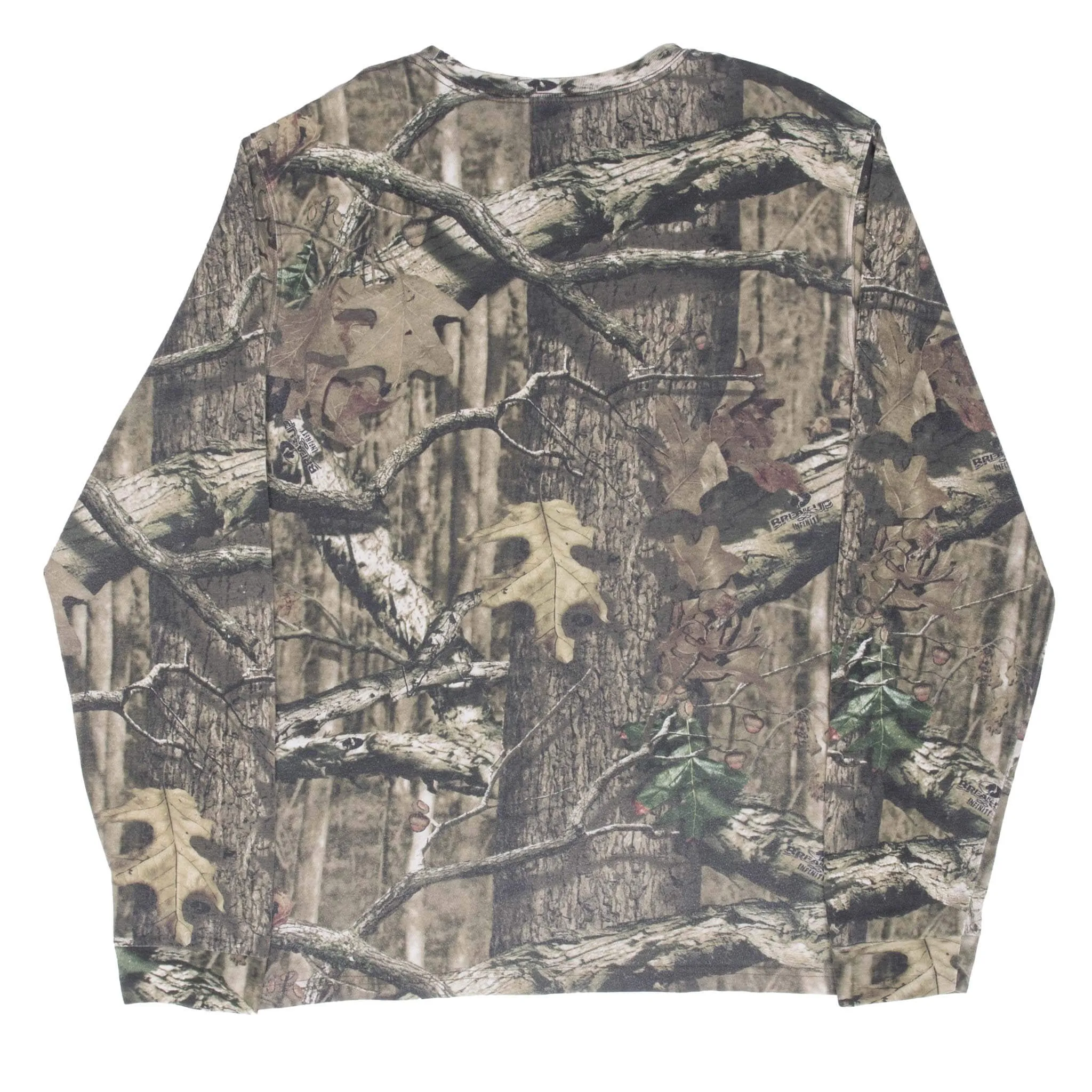 VINTAGE HUNTING MOSSY OAK BREAK UP INFINITY CAMO LONG SLEEVE TEE SHIRT LARGE