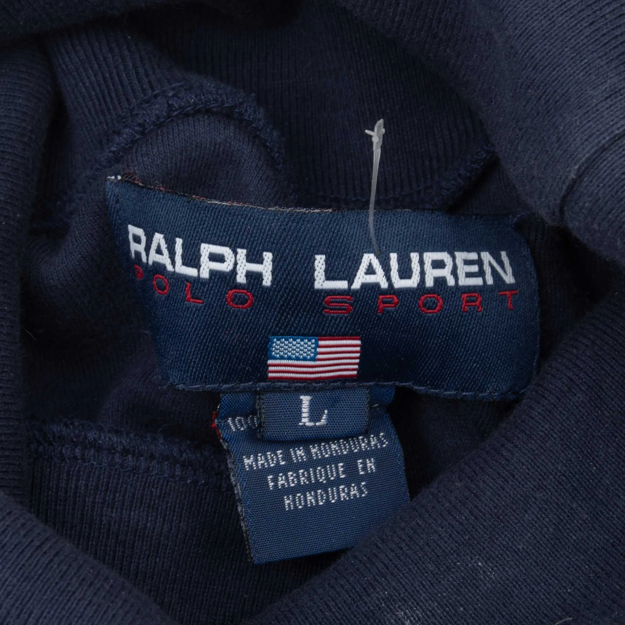 VINTAGE RALPH LAUREN POLO SPORT BLUE TURTLE NECK LONG SLEEVE TEE SHIRT LARGE