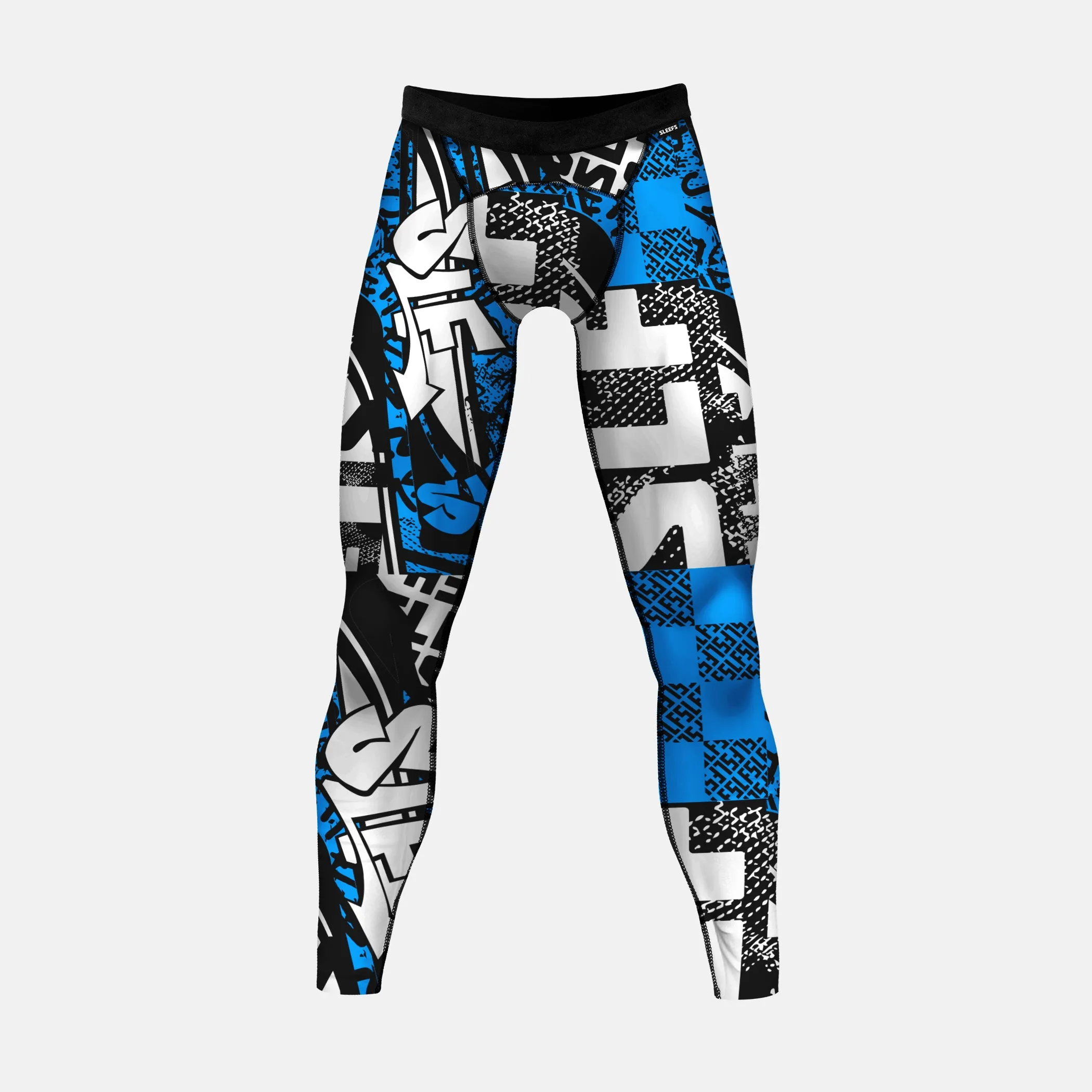 Wild Blue Pattern Tights for Men