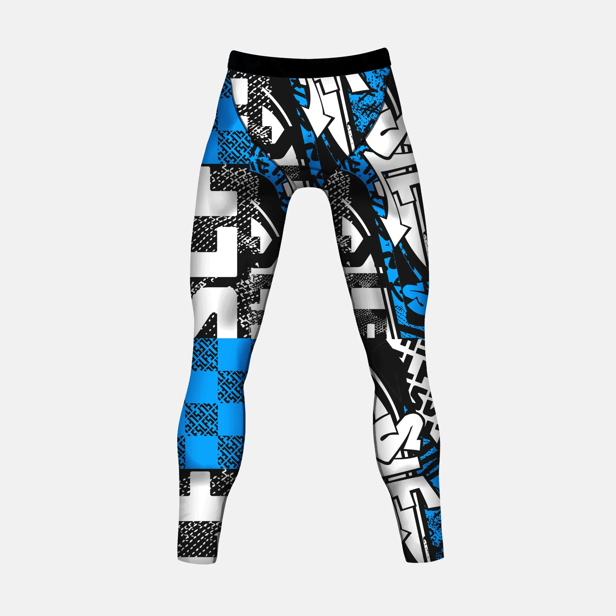 Wild Blue Pattern Tights for Men