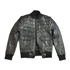 Youth Kerr Boys Puffer Bomber Leather Jacket